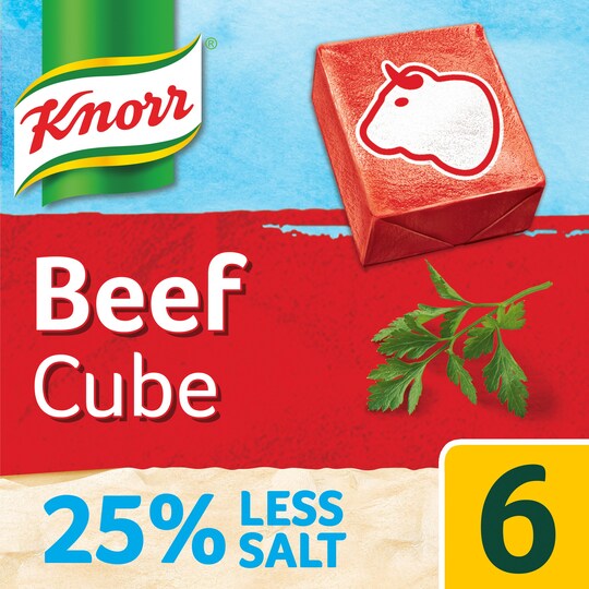 Knorr Beef Reduced Salt Stock Cubes 6 X 11G Tesco Groceries