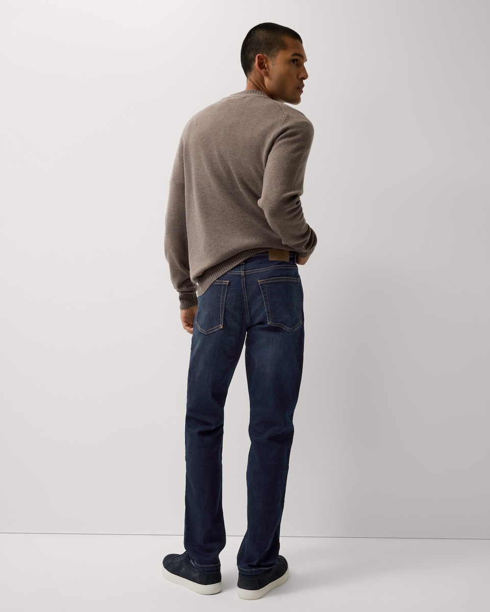 image 1 of F&F Cotton Rich Straight Leg Jeans in Navy