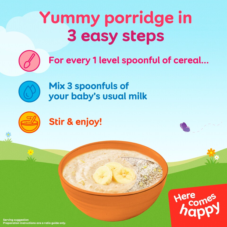 image 1 of Cow And Gate Banana Wholegrain Porridge Baby Cereal From 7 Month 200G
