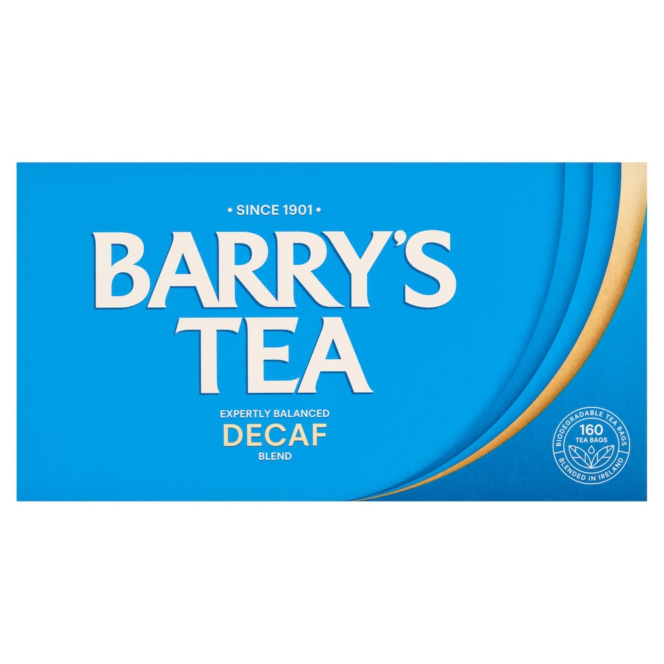 Barry's Tea Decaffeinated Blend 160 Tea Bags 500G