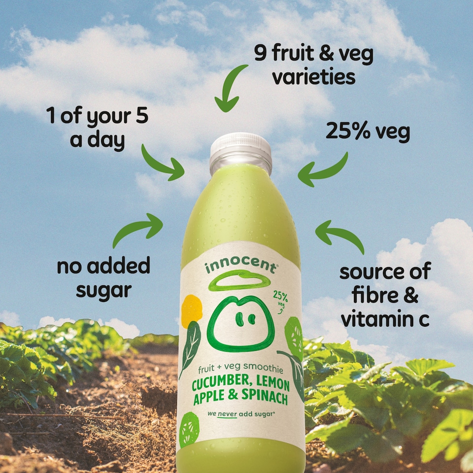 image 1 of innocent Cucumber, Apple, Lemon and Spinach Smoothie 750ml