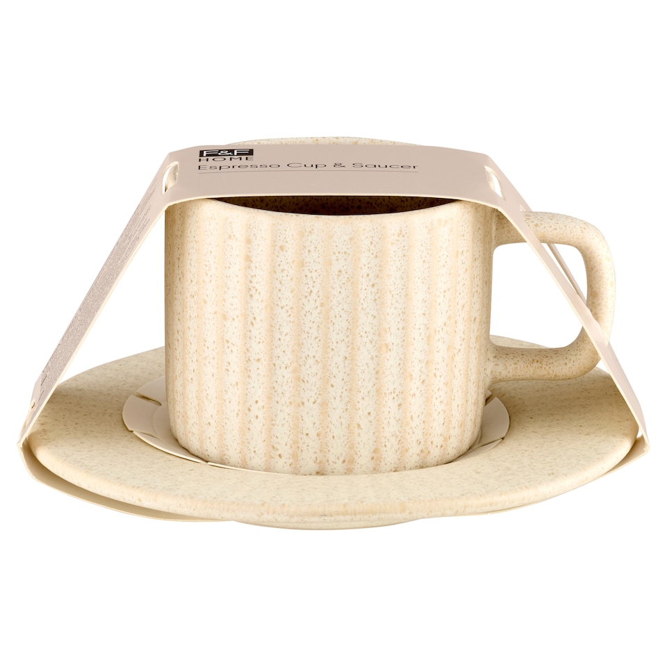 F&F Home Vienna Ribbed šálek s podšálkem 