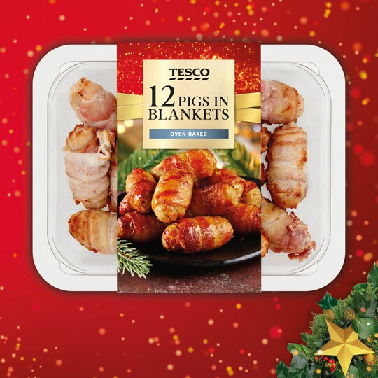 Tesco 12 Pigs In Blankets 180G Tesco Groceries