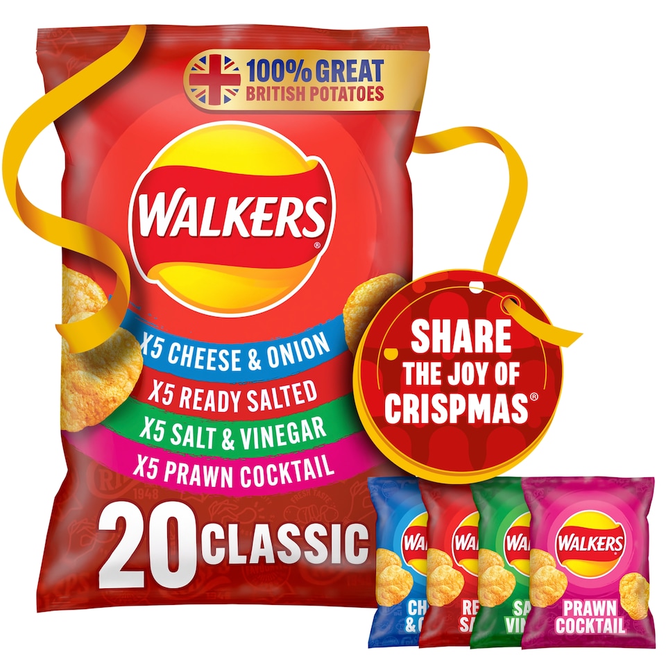 image 1 of Walkers Classic Variety Multipack Crisps 20x25g