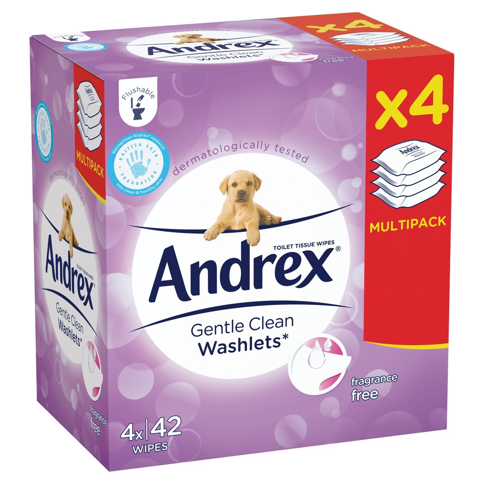 Cap Andrex Andrex Washlets Gentle Clean 4 Pack - Tesco Groceries