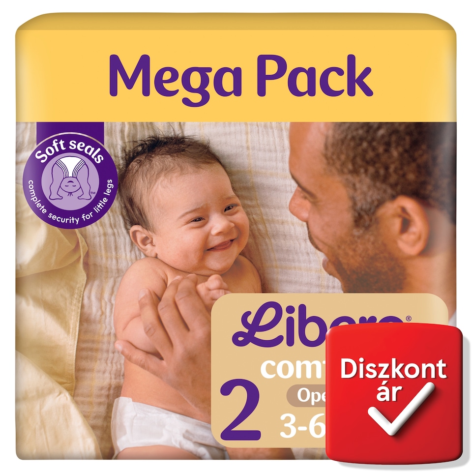 Libero Comfort Mega Pack pelenka, méret: 2, 3-6 kg, 94 db  1. kép