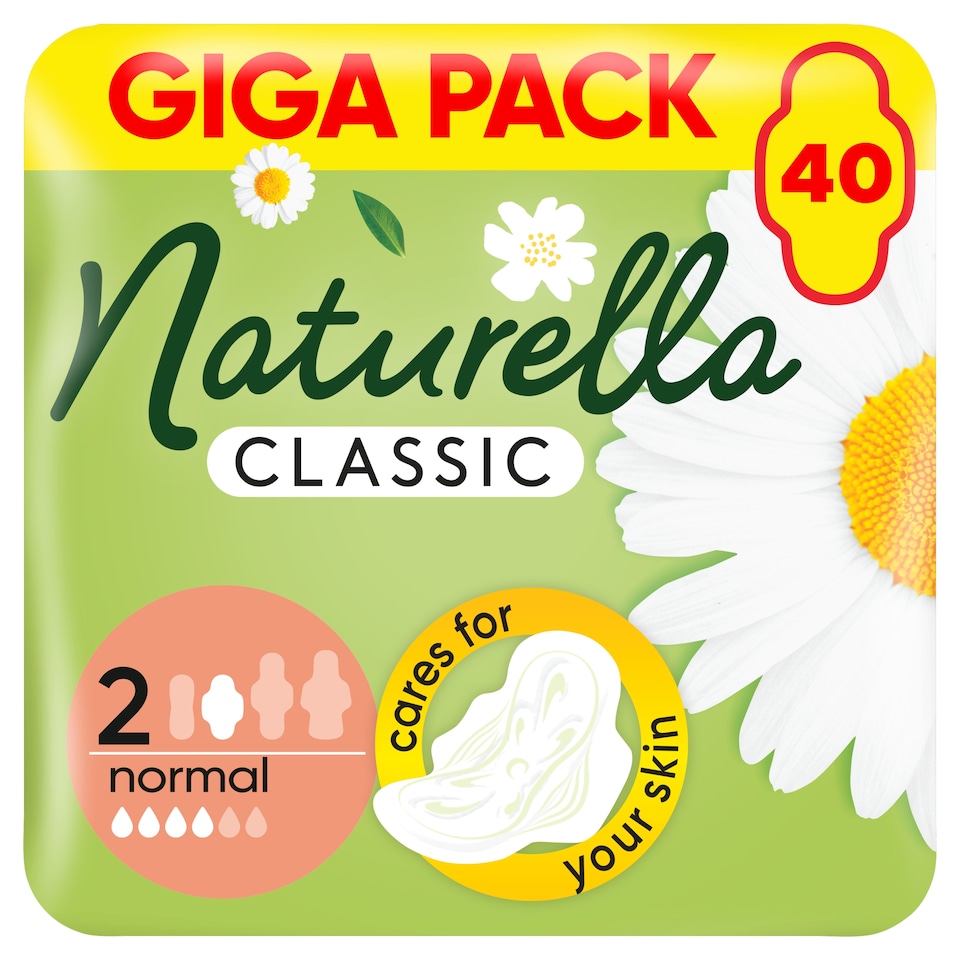 image 1 of Naturella Classic Normal Size 1 Pads With Wings 40 Counts