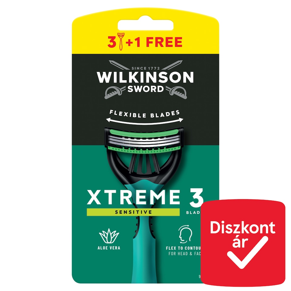 Wilkinson Sword Xtreme3 Sensitive hárompengés borotva 4 db  1. kép