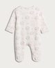 image 2 of Petter Rabbit Jemima Puddle-Duck Fleece Lined Sleepsuit in White