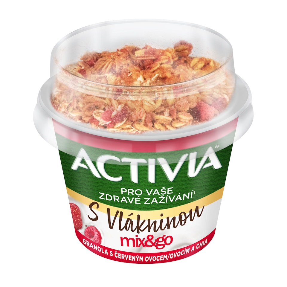 ACTIVIA Mix&Go Granola s červeným ovocem a chia 165g
