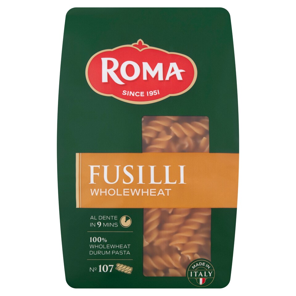 Roma Whole Wheat Fusilli 500G