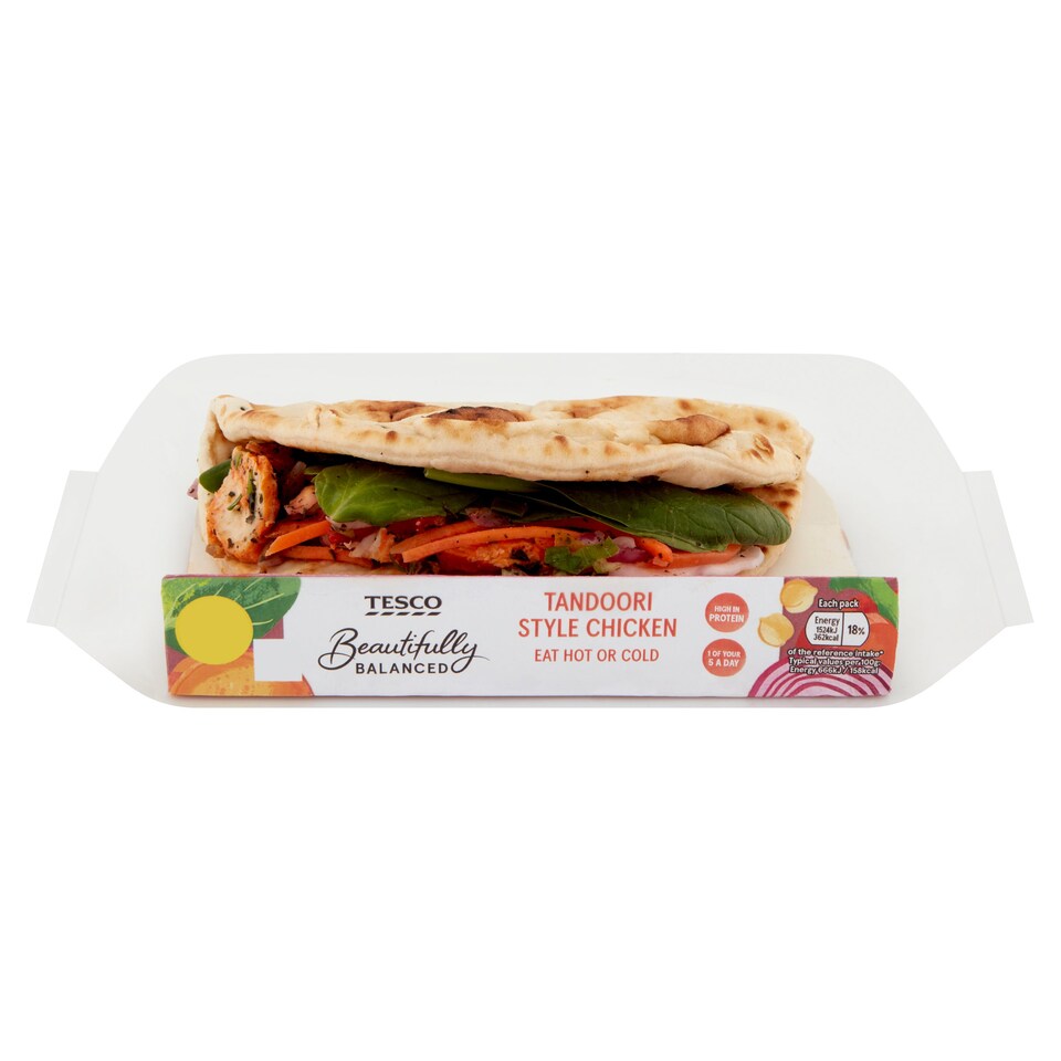 Tesco Beautifully Balanced Tandoori Style Chicken Naan