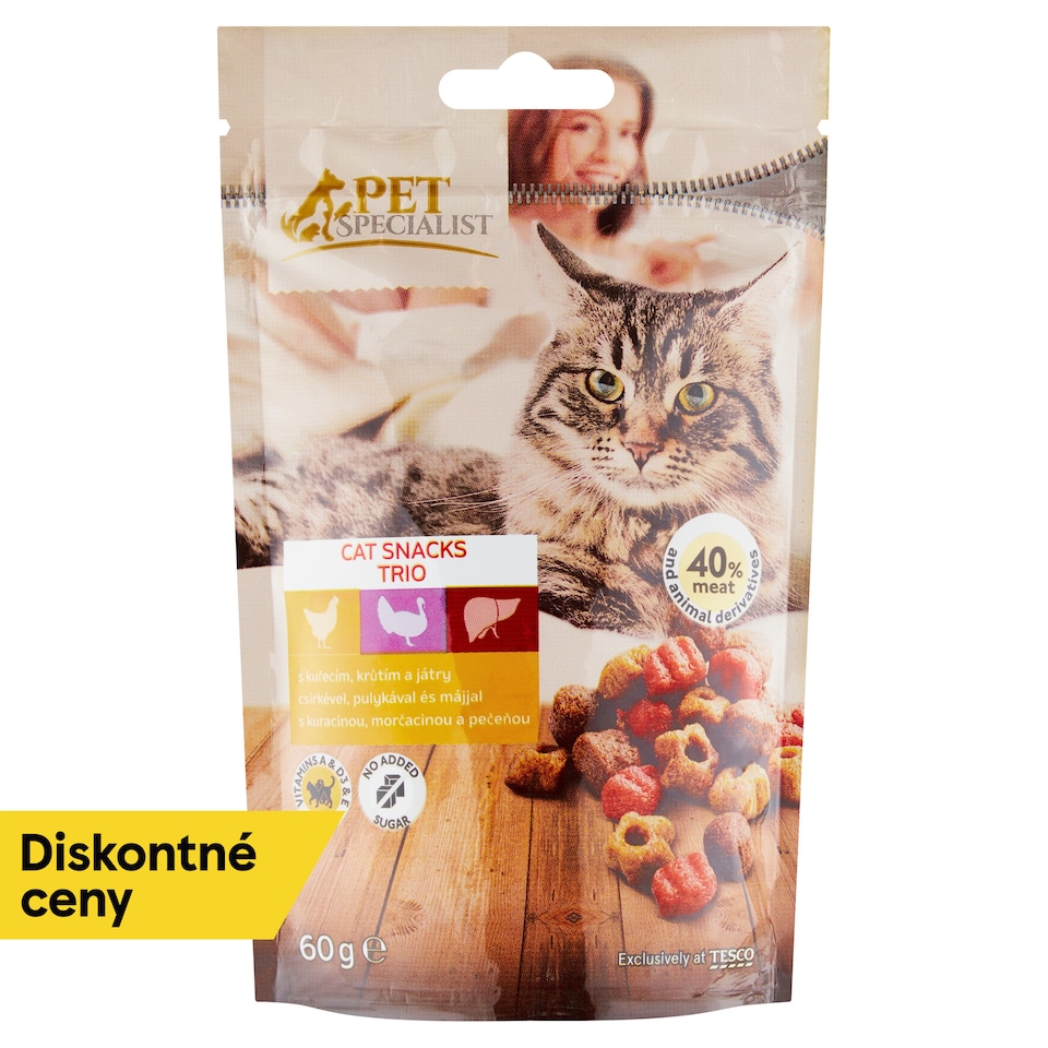 Tesco Pet Specialist Treats with Chicken, Turkey and Liver 60 g