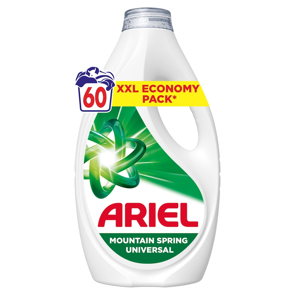 image 1 of Ariel Mountain Spring Universal Washing Liquid, 2.7l, 60 Washes