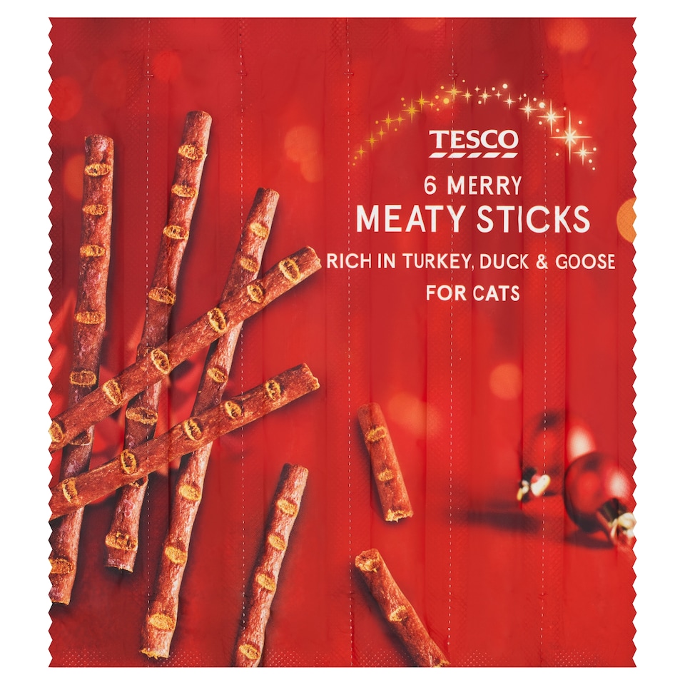 Tesco 6 Merry Meaty Sticks for cats 30g