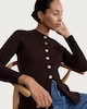 image 1 of F&F Knitted Button Front Cardigan in Chocolate