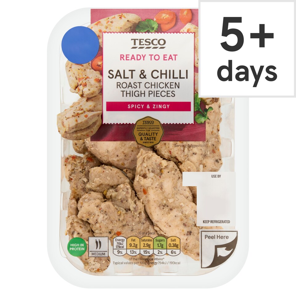 Tesco Salt and Chilli Roast Chicken Thigh Pieces 180g
