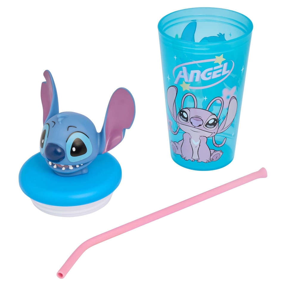 image 1 of Stitch 3D Head Water Bottle Tumbler
