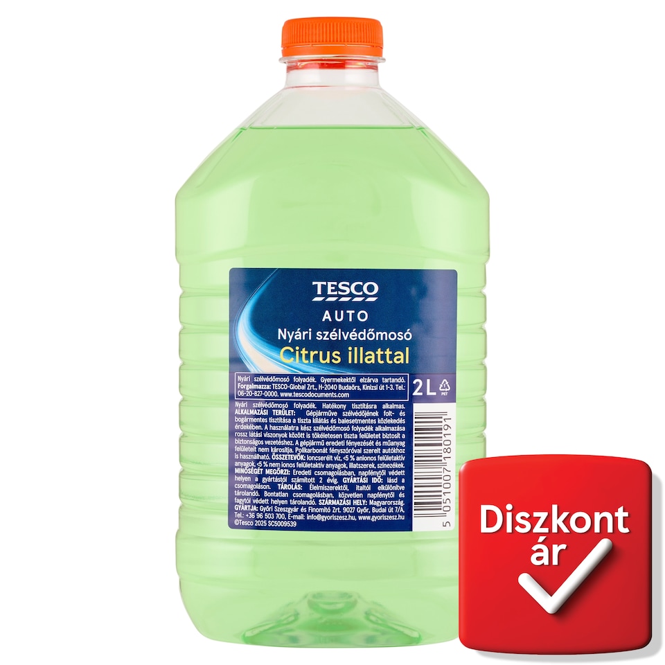 Tesco Auto nyári szélvédőmosó citrus illattal 2 l