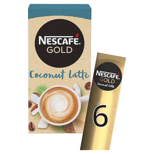 Nescafe Gold Coconut Latte (6X15g) Gb Tesco Groceries