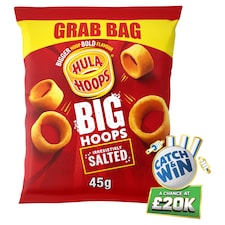 Hula Hoops Big Hoops Salted Grab Bag 45G