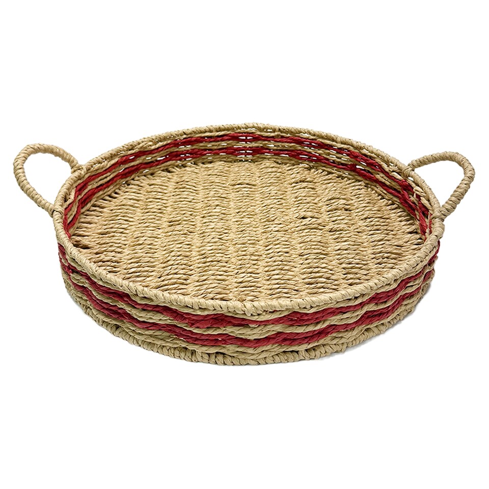 F&F Home Bright Woven Tray