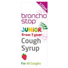 Bronchostop Junior Cough Syrup - Natural Honey & Marshmallow Extract 120ml