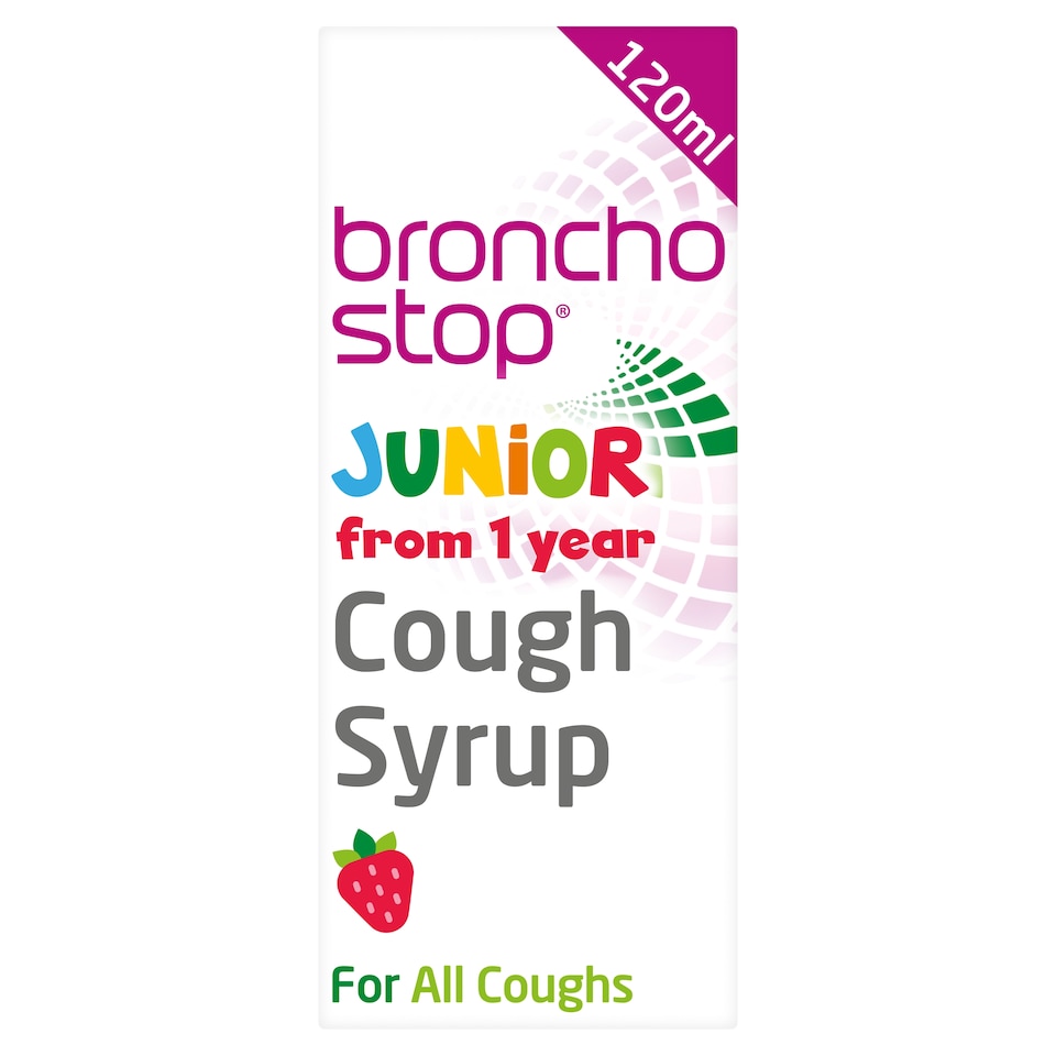image 1 of Bronchostop Junior Cough Syrup - Natural Honey & Marshmallow Extract 120ml