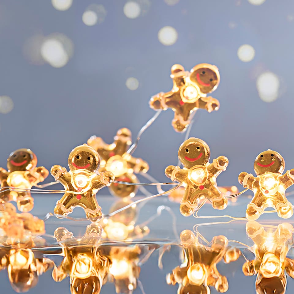 image 1 of Christmas Workshop 20 Micro LED Gingerbread Christmas Lights