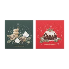 T.  Luxury Pudding and Mince Pie Recipe Cards 12pk