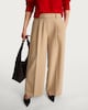 image 3 of The F&F Edit Wide Leg Pleated Trousers in Brown