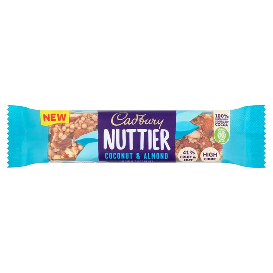 Cadbury Nuttier Coconut & Almond Bar 40G Tesco Groceries