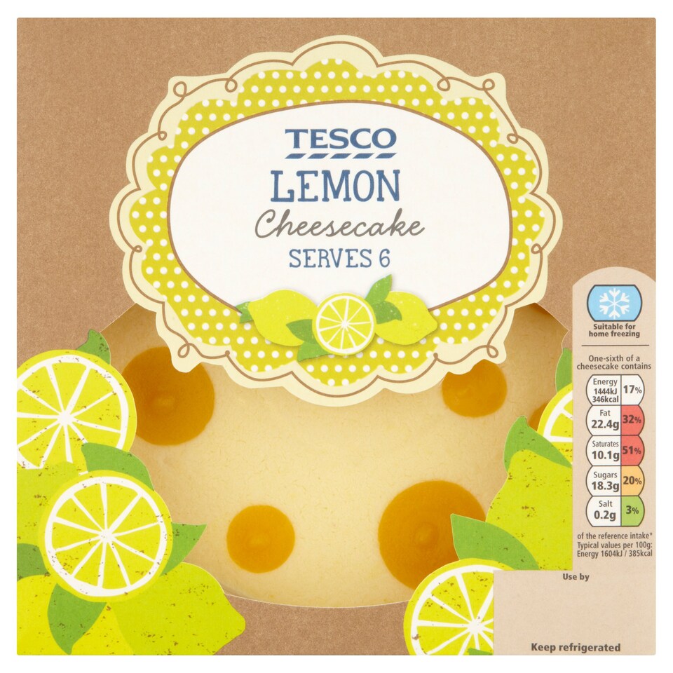Tesco Lemon Cheesecake 540G