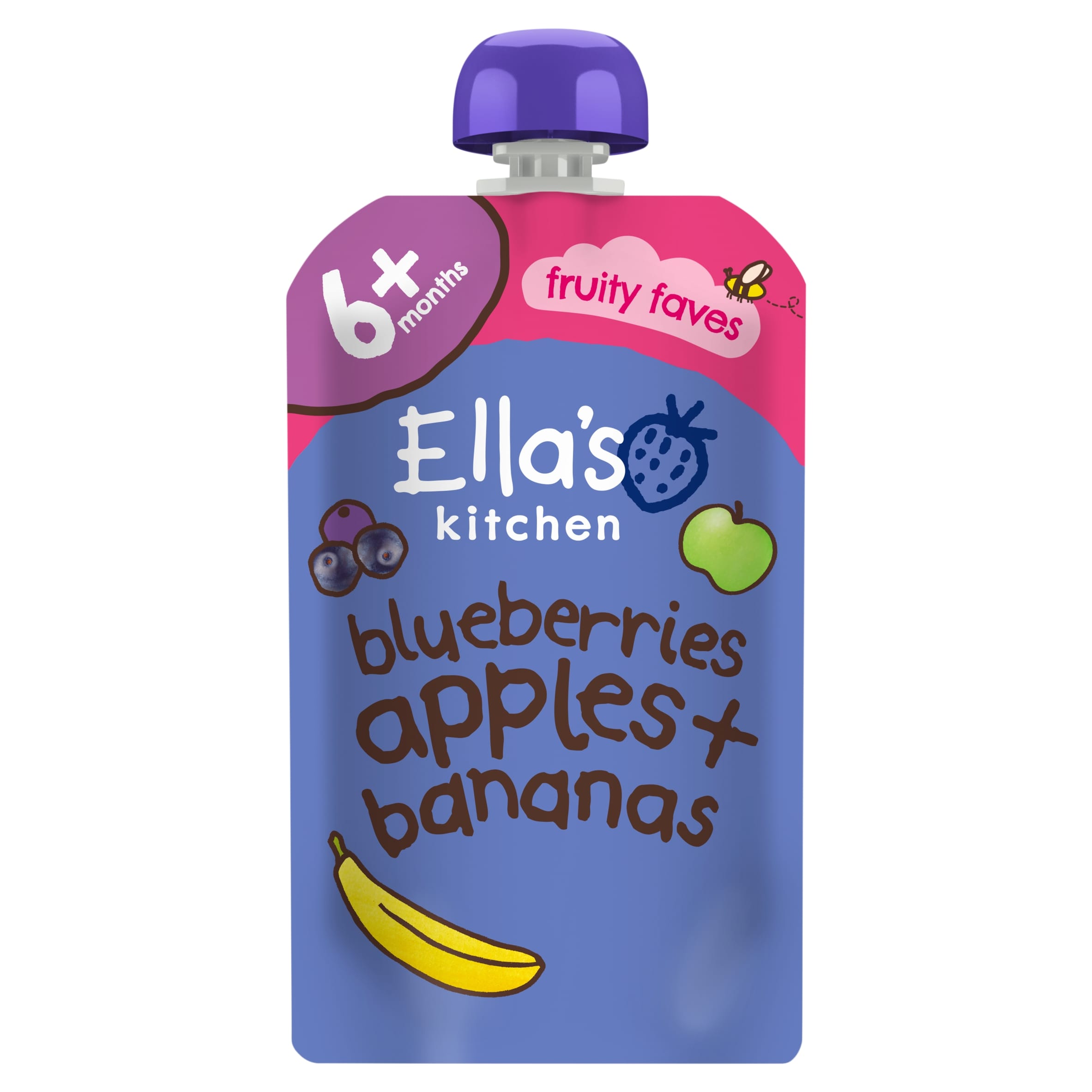 Ella's Kitchen Blueberry Apples Banana & Vanilla 120G