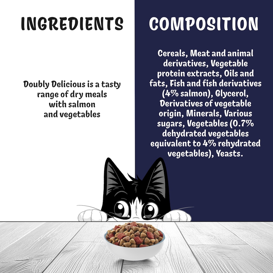 image 1 of Felix Dry Doubly Delicious Salmon & Vegetables Cat Food 750g