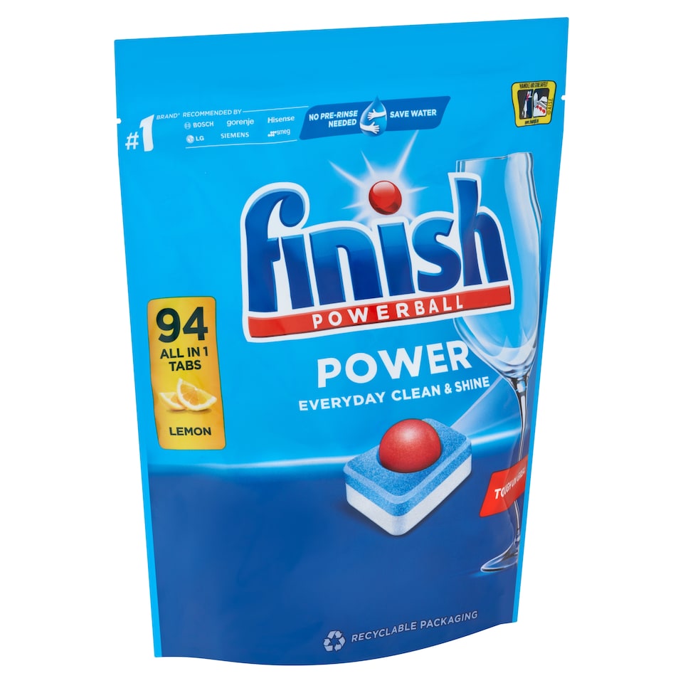 image 1 of Finish Powerball Power All in 1 Lemon Dishwasher Tablets 94 pcs 1,5 kg