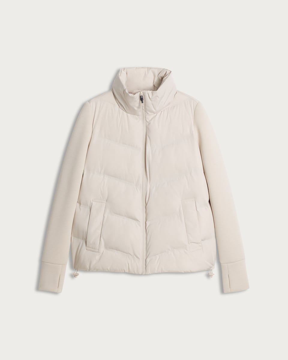 image 1 of F&F Active OUTDOOR Scuba Sleeved Padded Jacket in Neutral