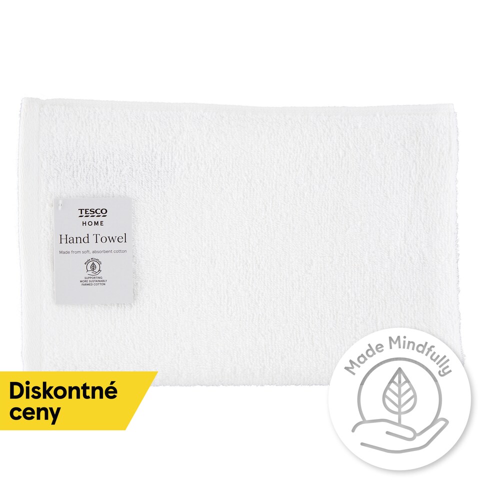 Tesco Home White uterák 50 cm x 90 cm