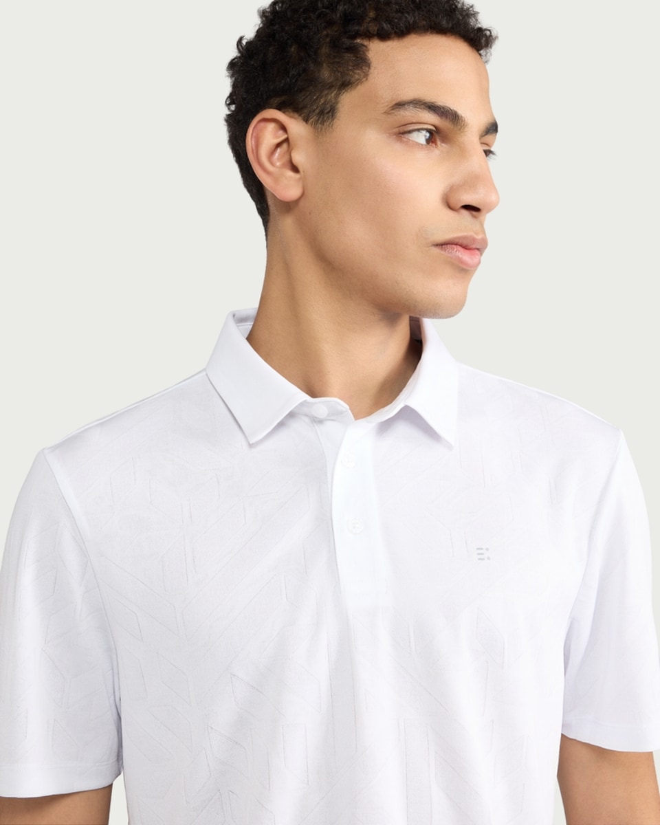 image 1 of F&F Active ULTRAMOVE Short Sleeved Golf Polo Shirt in White