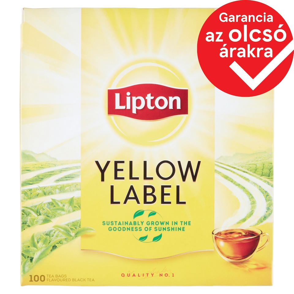 Lipton Yellow Label ízesített fekete tea 100 filter 200 g