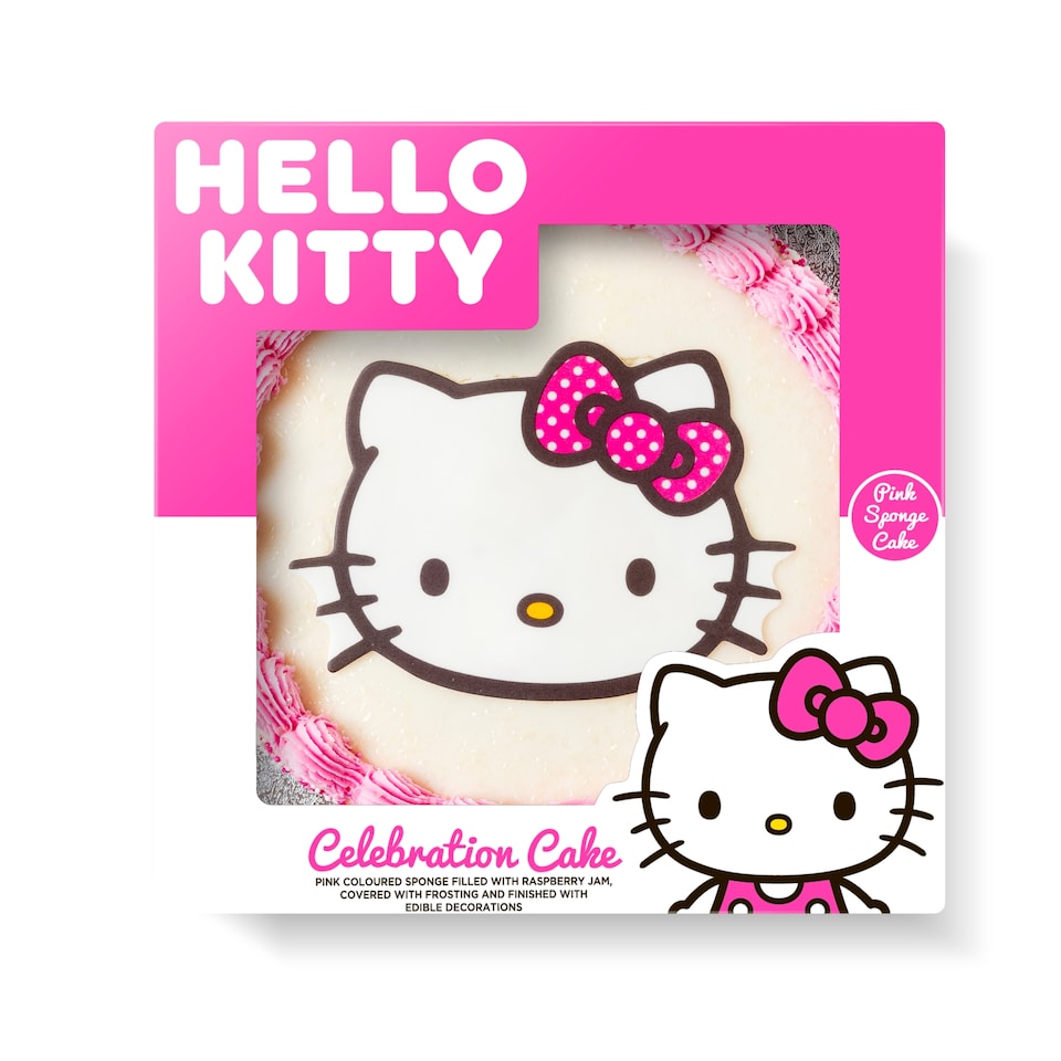 Hello Kitty Pink Sponge Celebration Cake