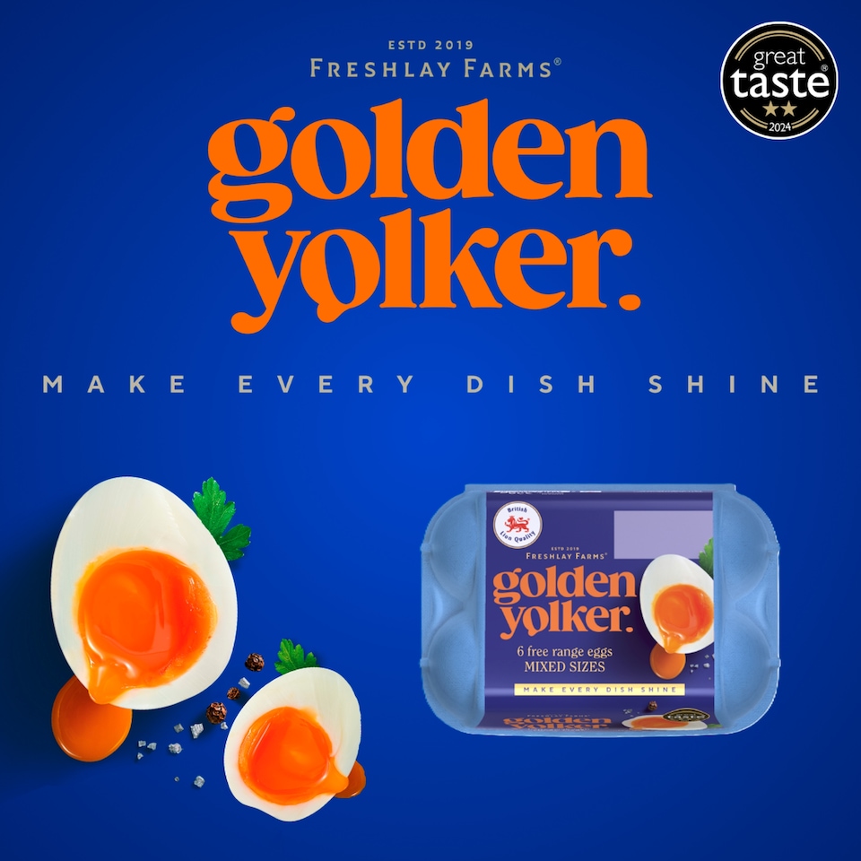 image 1 of Freshlay Golden Yolks 6 Free Range Mixed Weight 328G