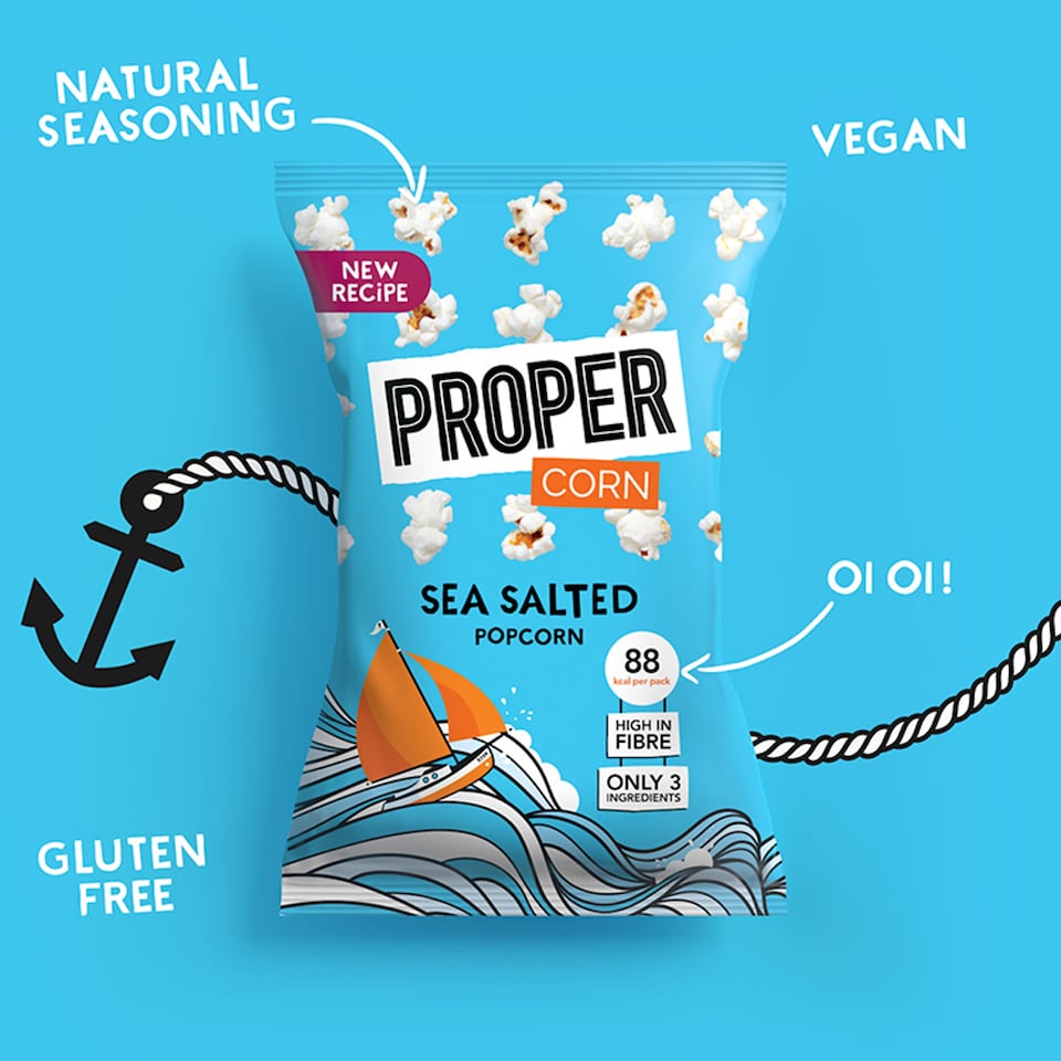 image 1 of Propercorn Sea Salted Popcorn 20g