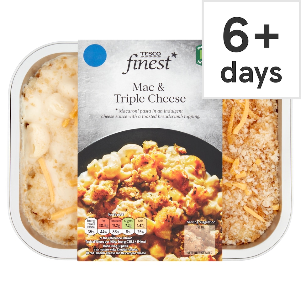 Tesco Finest Mac And Triple Cheese 800G