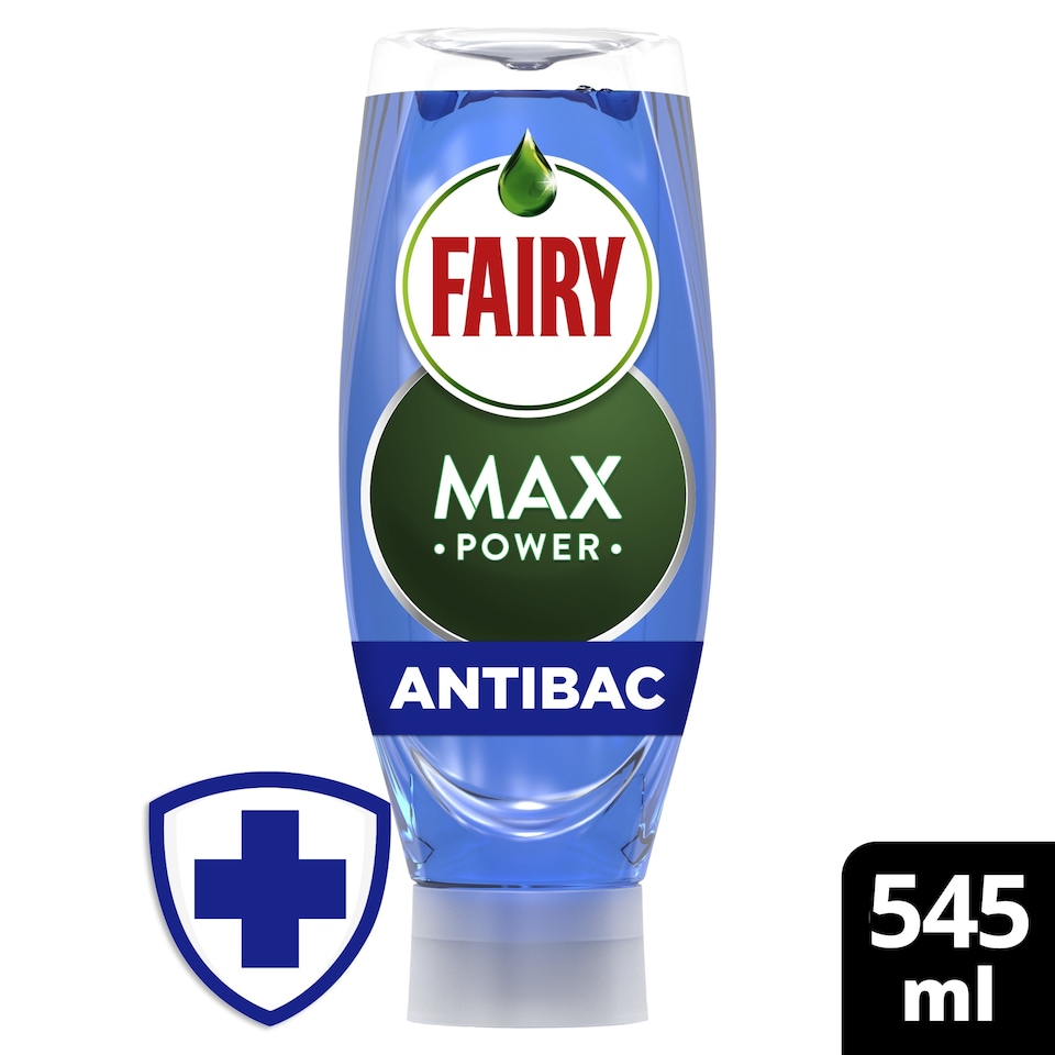 image 1 of Fairy Max Power Eucalyptus Anti-Bacterial Washing Up Liquid 545ml