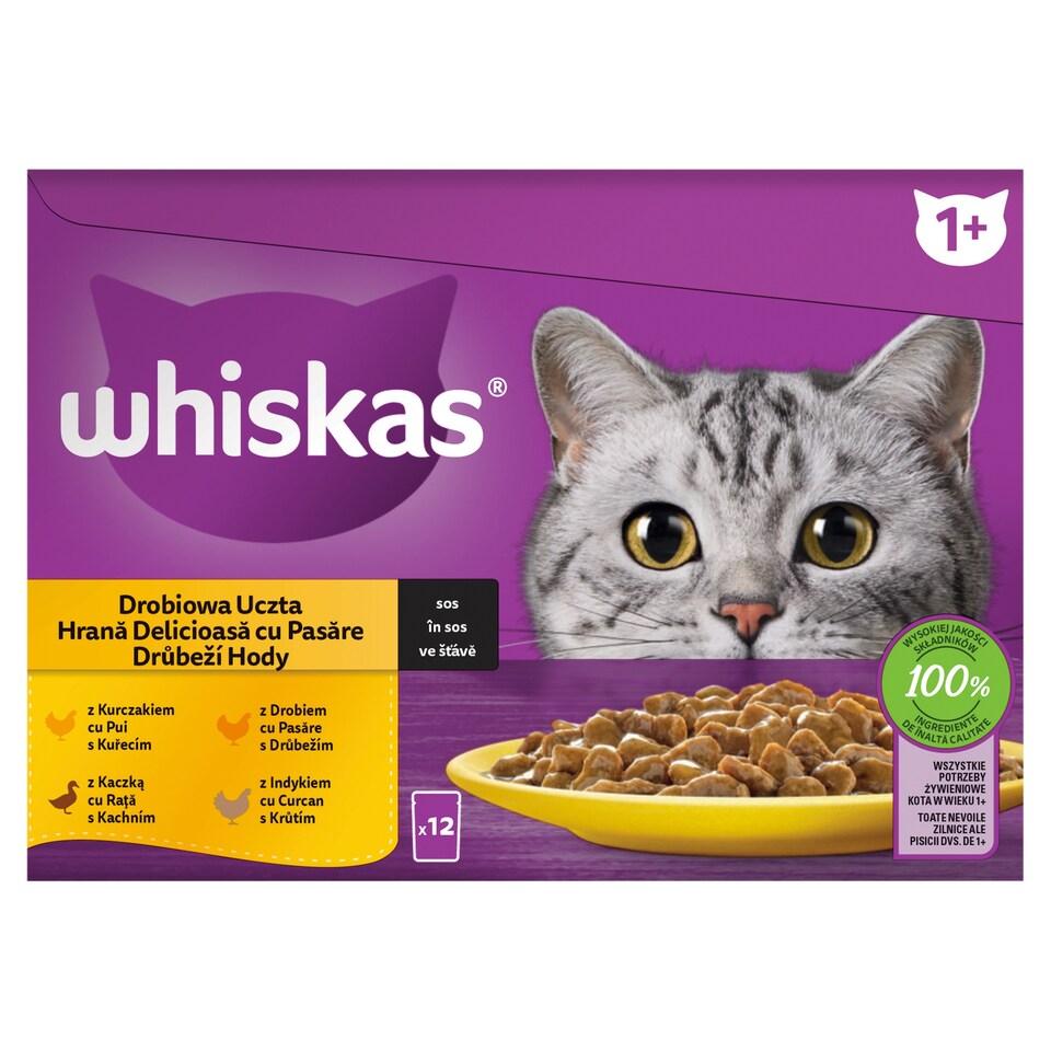 Whiskas Poultry Feasts in Juice 12 x 85 g (1.02 kg)