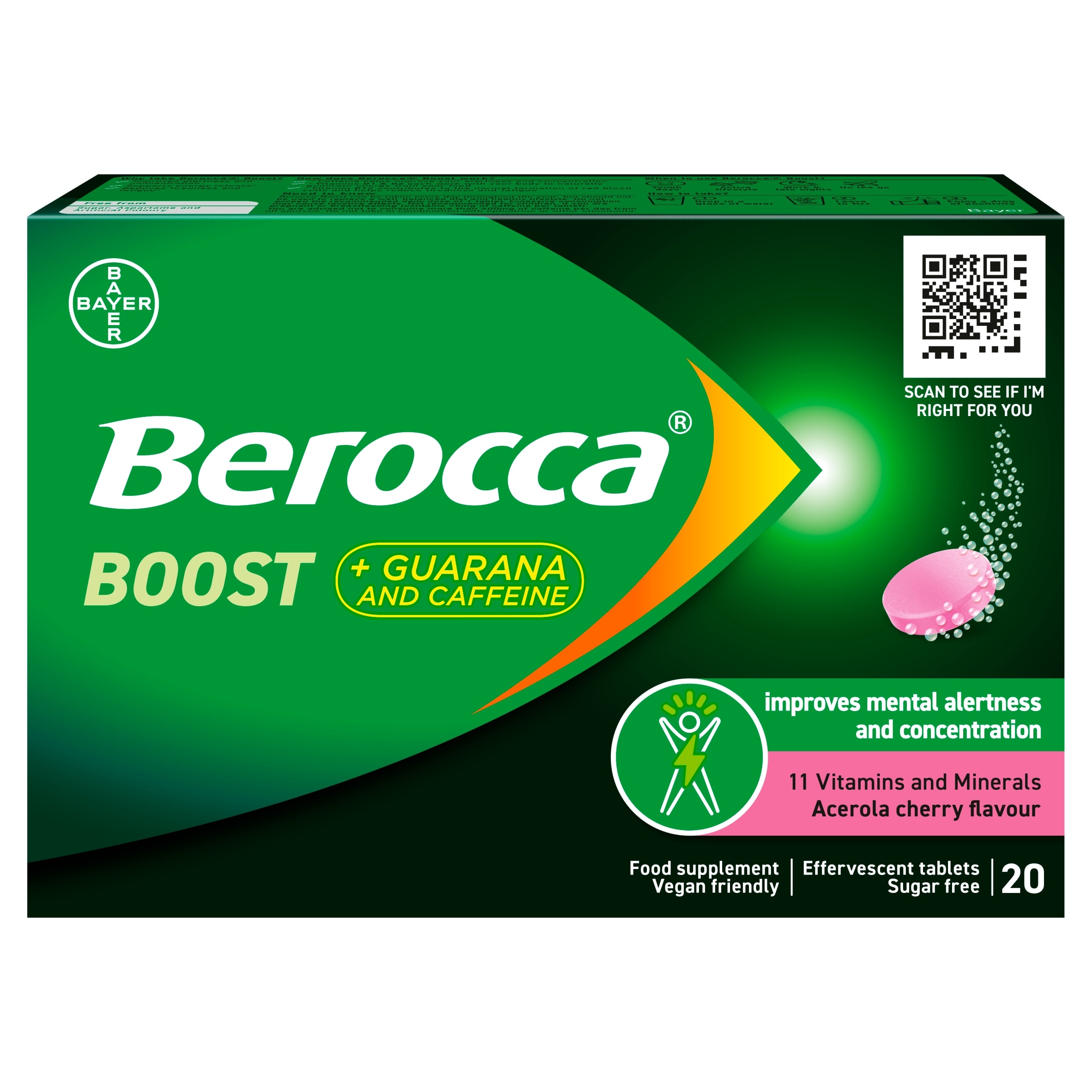 Berocca Boost Acerola Cherry Effervescent Tablets 20S