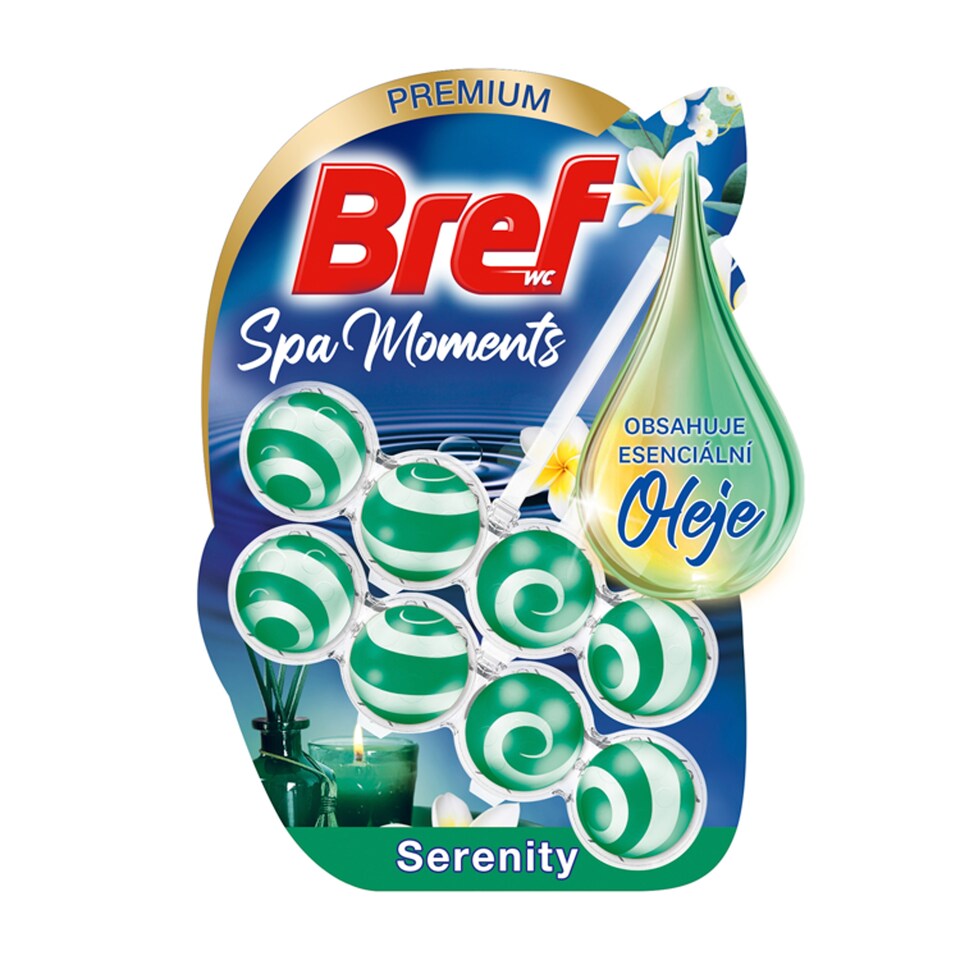 image 1 of Bref Spa Moments Serenity Solid Toilet Block 2 x 50g