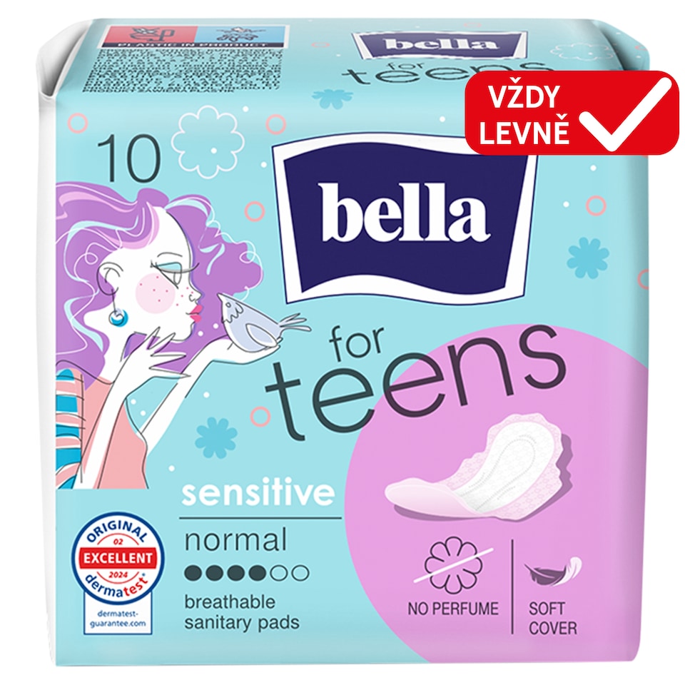 Bella For Teens Sensitive Normal Sanitary Pads 10 pcs