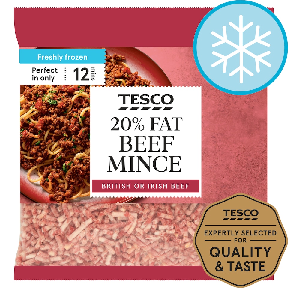 Tesco 20% Fat Beef Mince 1kg